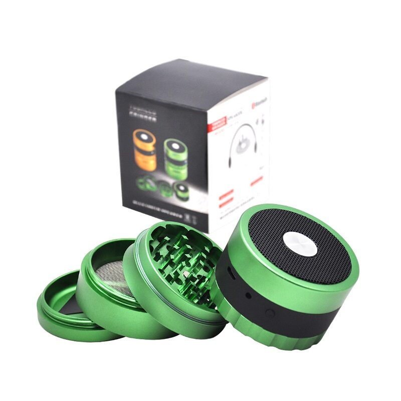 Honeypuff Green Grinder with Bluetooth Speaker